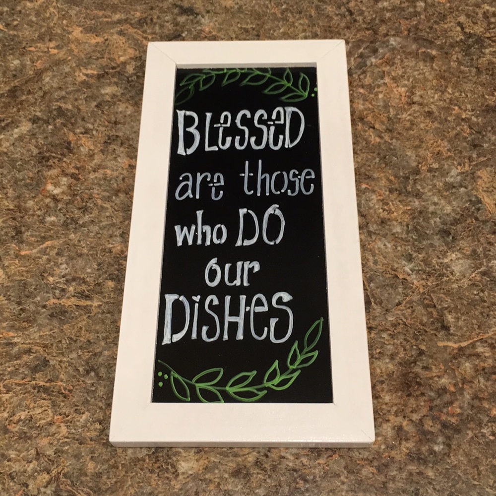 NEW Gift Ready Hand Painted Wood Sign w/ white or wood frame - Custom Made - Picture 2 of 7